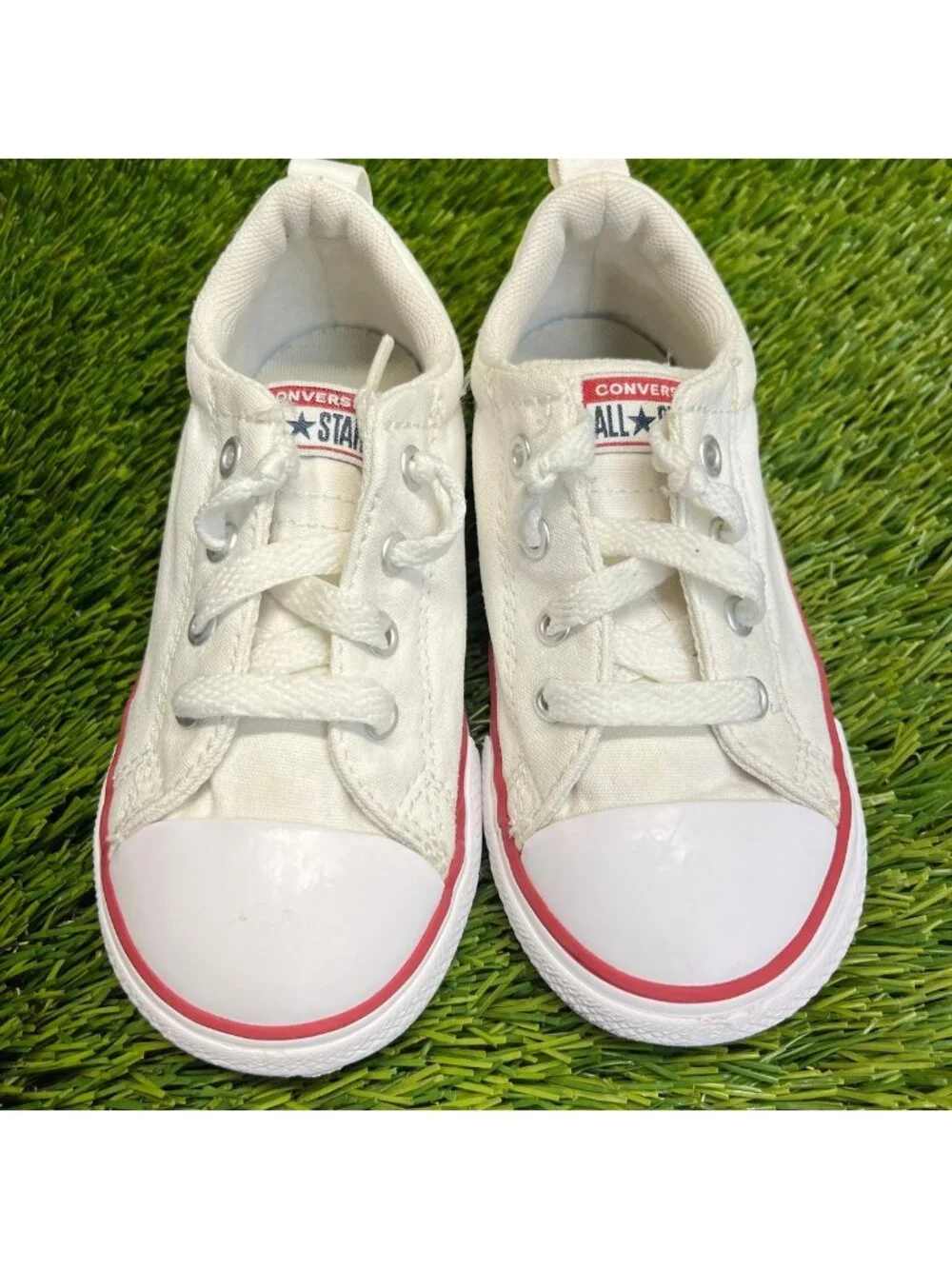 Converse Chuck Taylor All Star Street Boys Size 10C White Athletic Shoes Sneaker